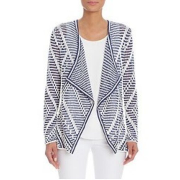 Nic+Zoe Women's Prism Stitch Waterfall Open Front Cardigan Sweater Size 3X - Picture 1 of 13